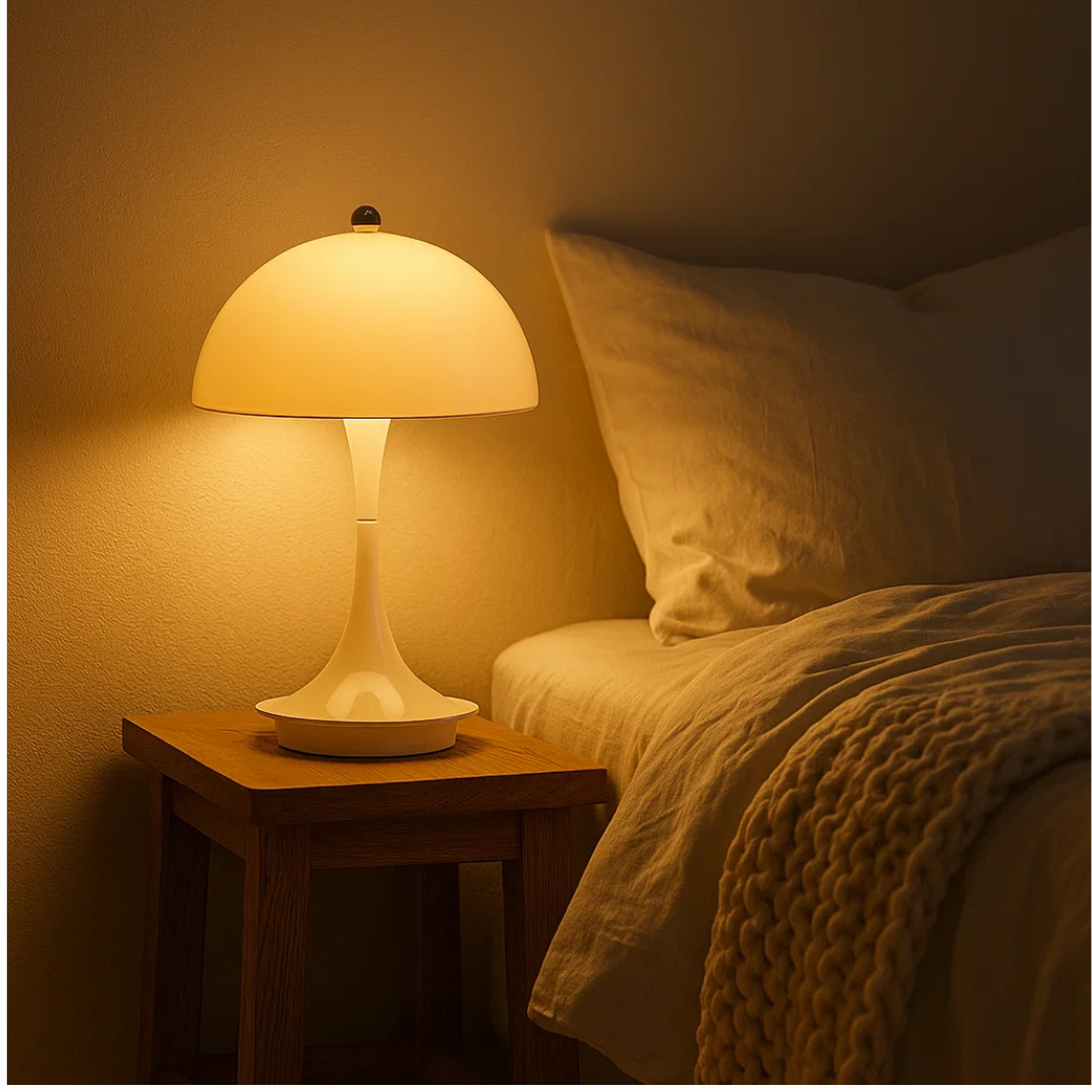AuroLume | Cordless Mushroom Lamp – Warm LED Glow & Scandinavian Design
