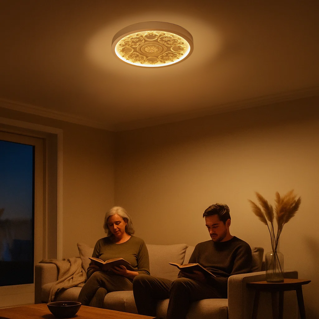 LumaResin | Ceiling Light – Dimmable Resin Design with Remote