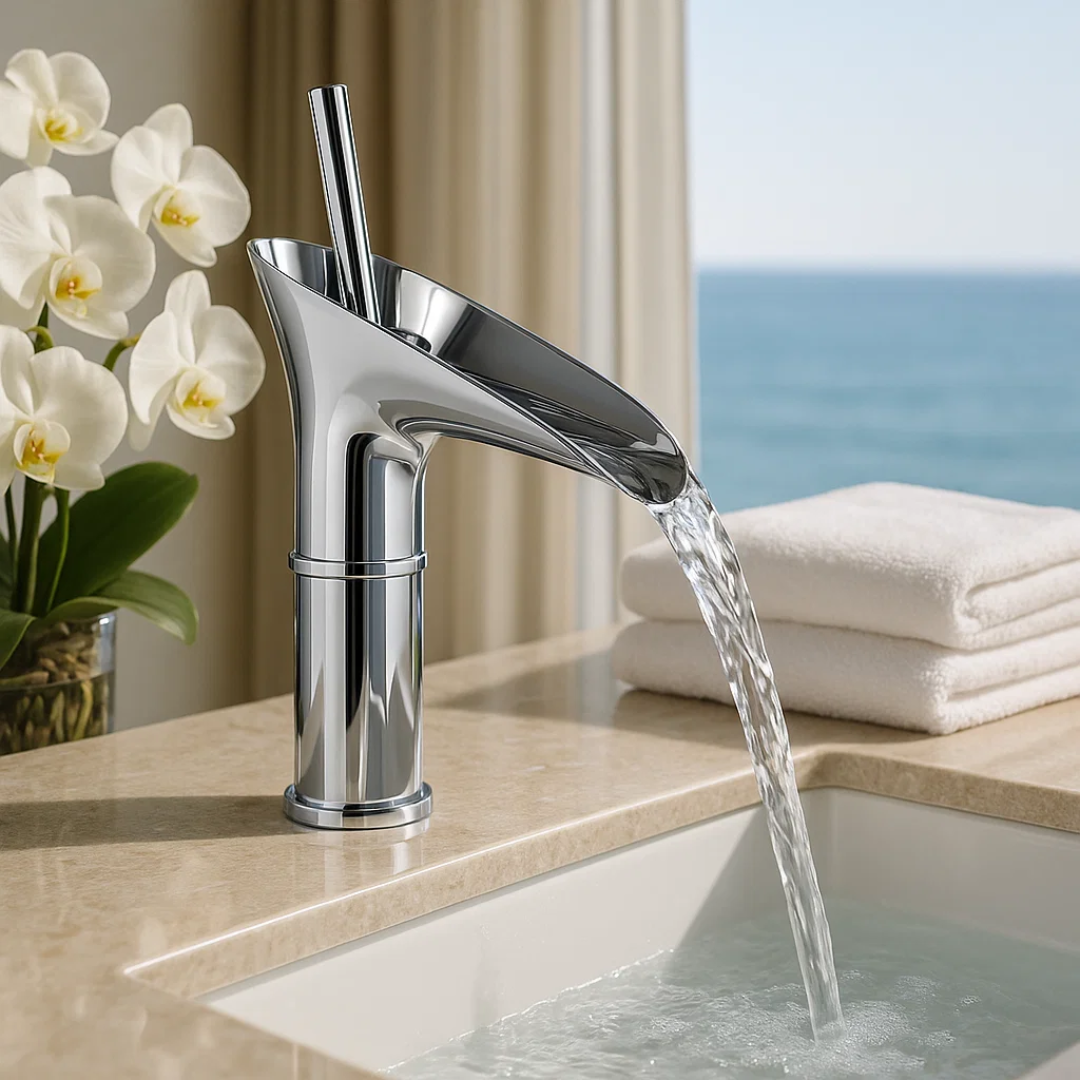 AquaCascade | Waterfall Tap – Spa-Inspired Calm for Your Bathroom