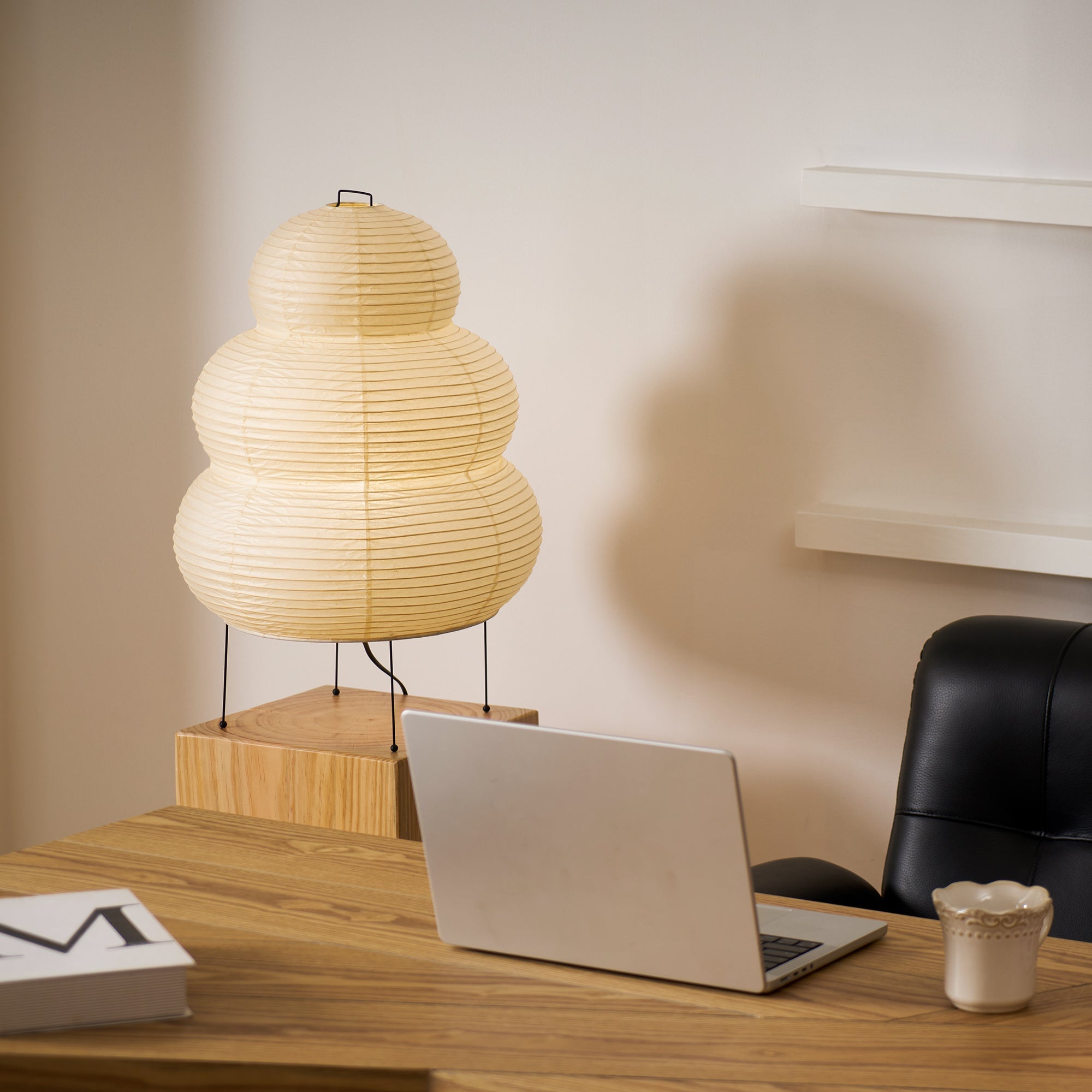 Akari - Elegant Table Lamp for Living Room & Bedroom | Mulberry Paper Design