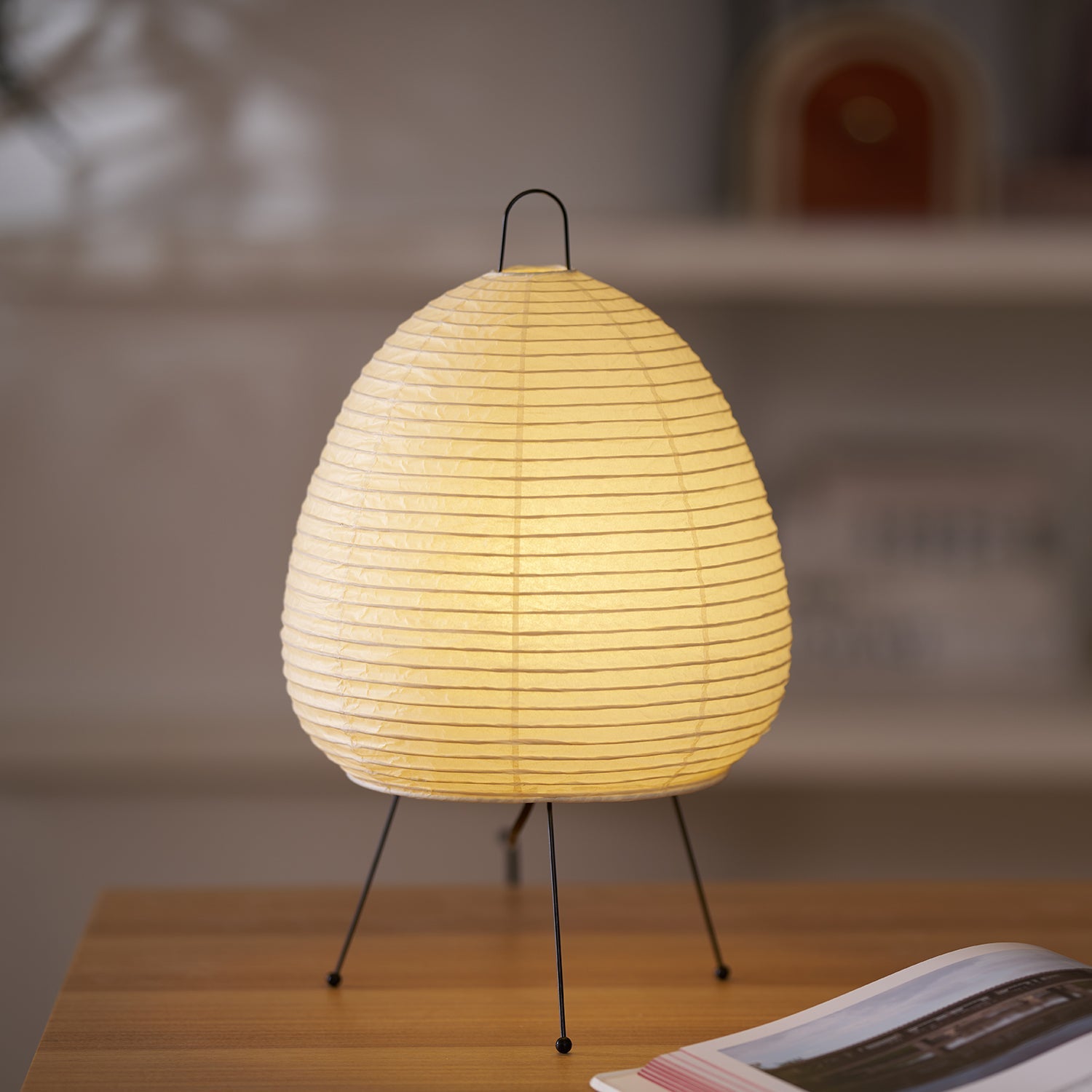 Akari - Elegant Table Lamp for Living Room & Bedroom | Mulberry Paper Design
