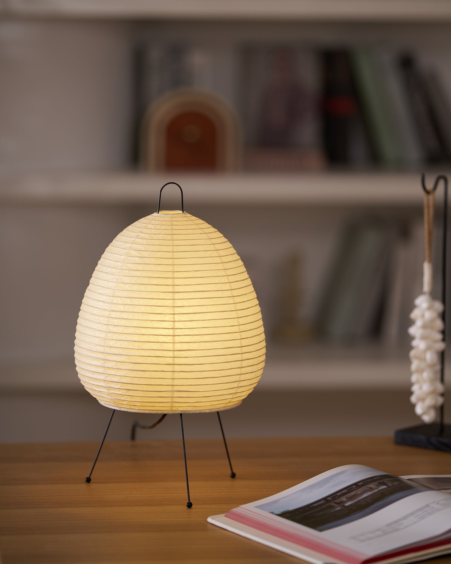 Akari - Elegant Table Lamp for Living Room & Bedroom | Mulberry Paper Design
