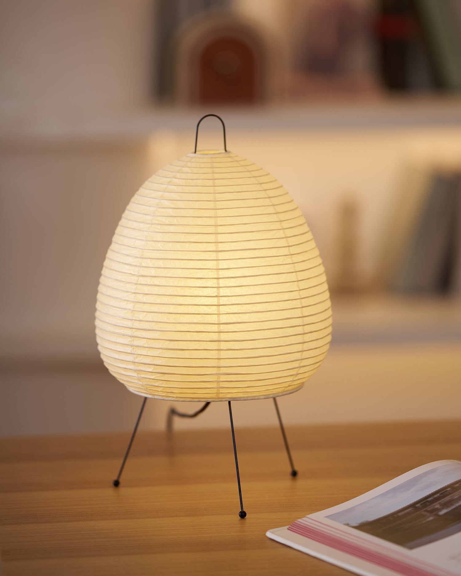 Akari - Elegant Table Lamp for Living Room & Bedroom | Mulberry Paper Design