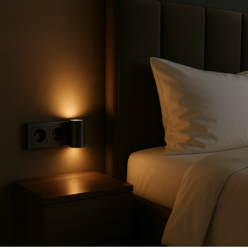 LiteDock | Plug-In Wall Light – Smart Warm Night Illumination
