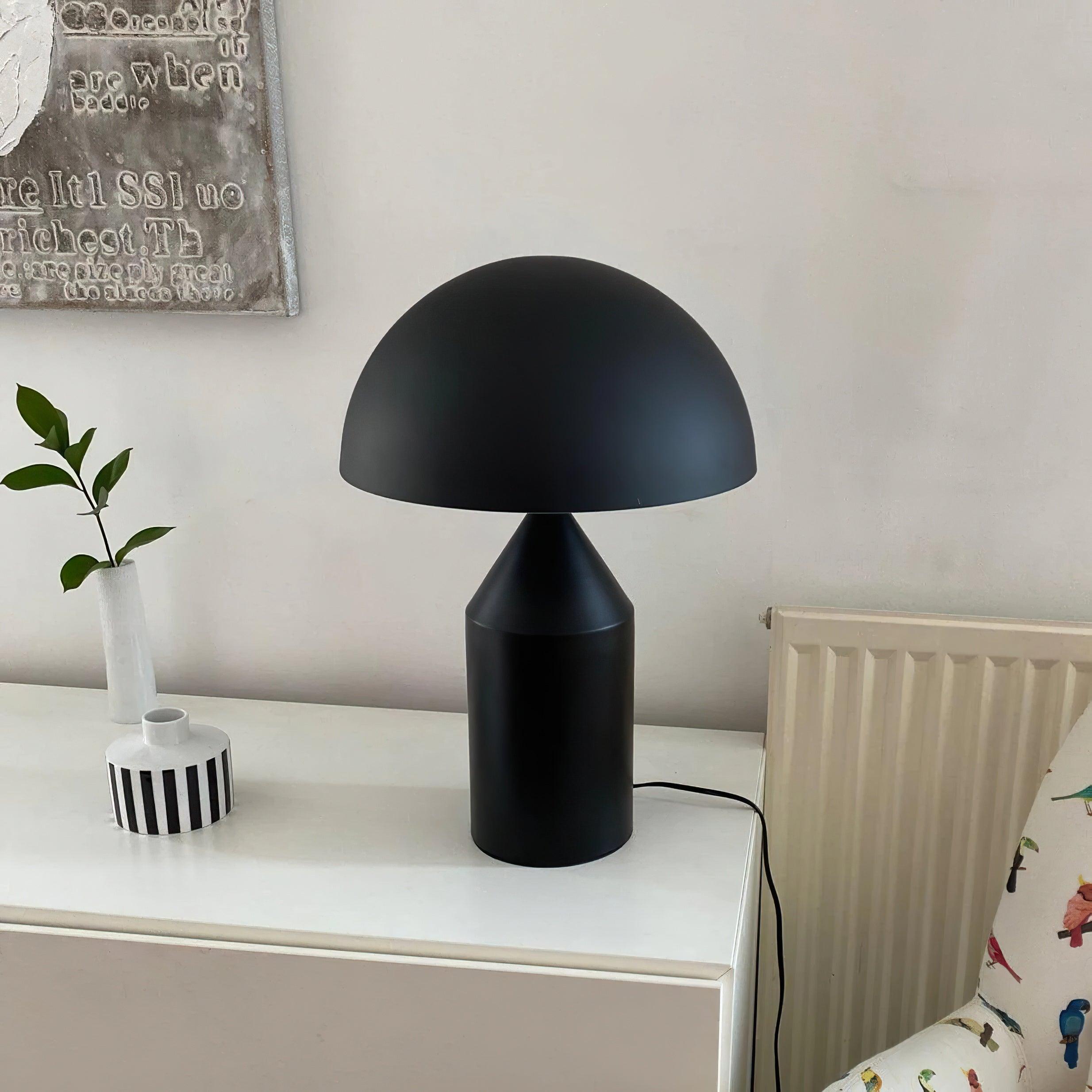 Atollo Table Lamp - Geometric Metal Design for Bedside & Desk Use, Multiple Colors