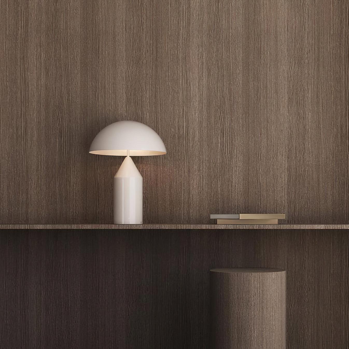 Atollo Table Lamp - Geometric Metal Design for Bedside & Desk Use, Multiple Colors