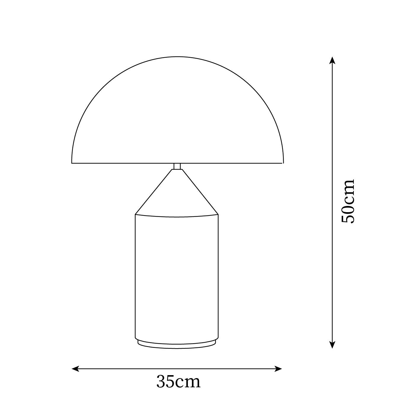 Atollo Table Lamp - Geometric Metal Design for Bedside & Desk Use, Multiple Colors