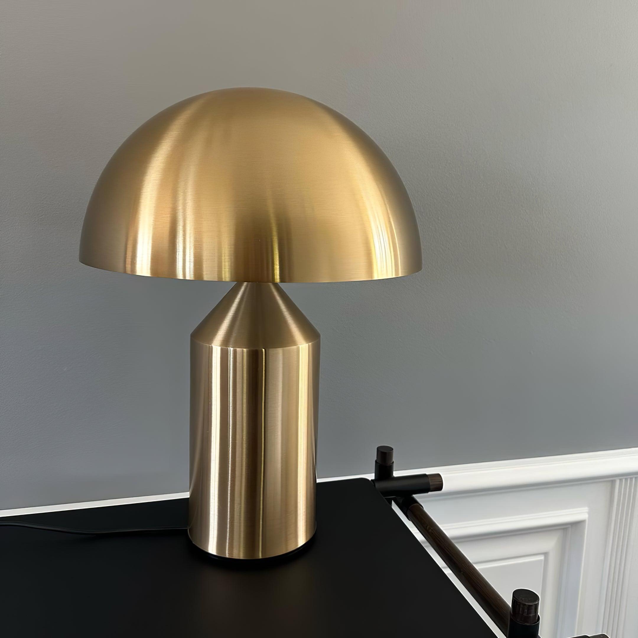 Atollo Table Lamp - Geometric Metal Design for Bedside & Desk Use, Multiple Colors