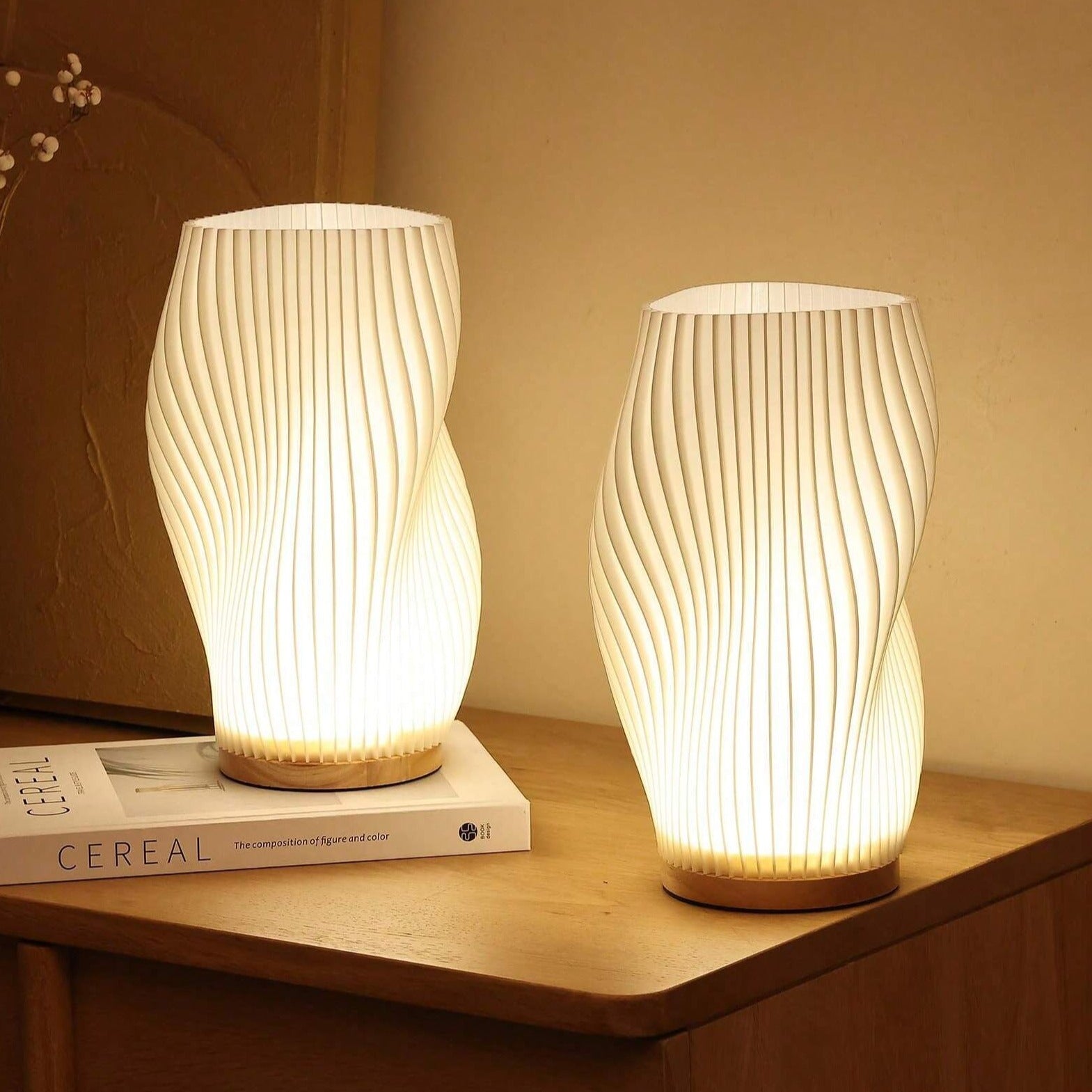 GlowCurve | Dimmable Table Lamp – USB-Powered Wave Design for Modern Spaces