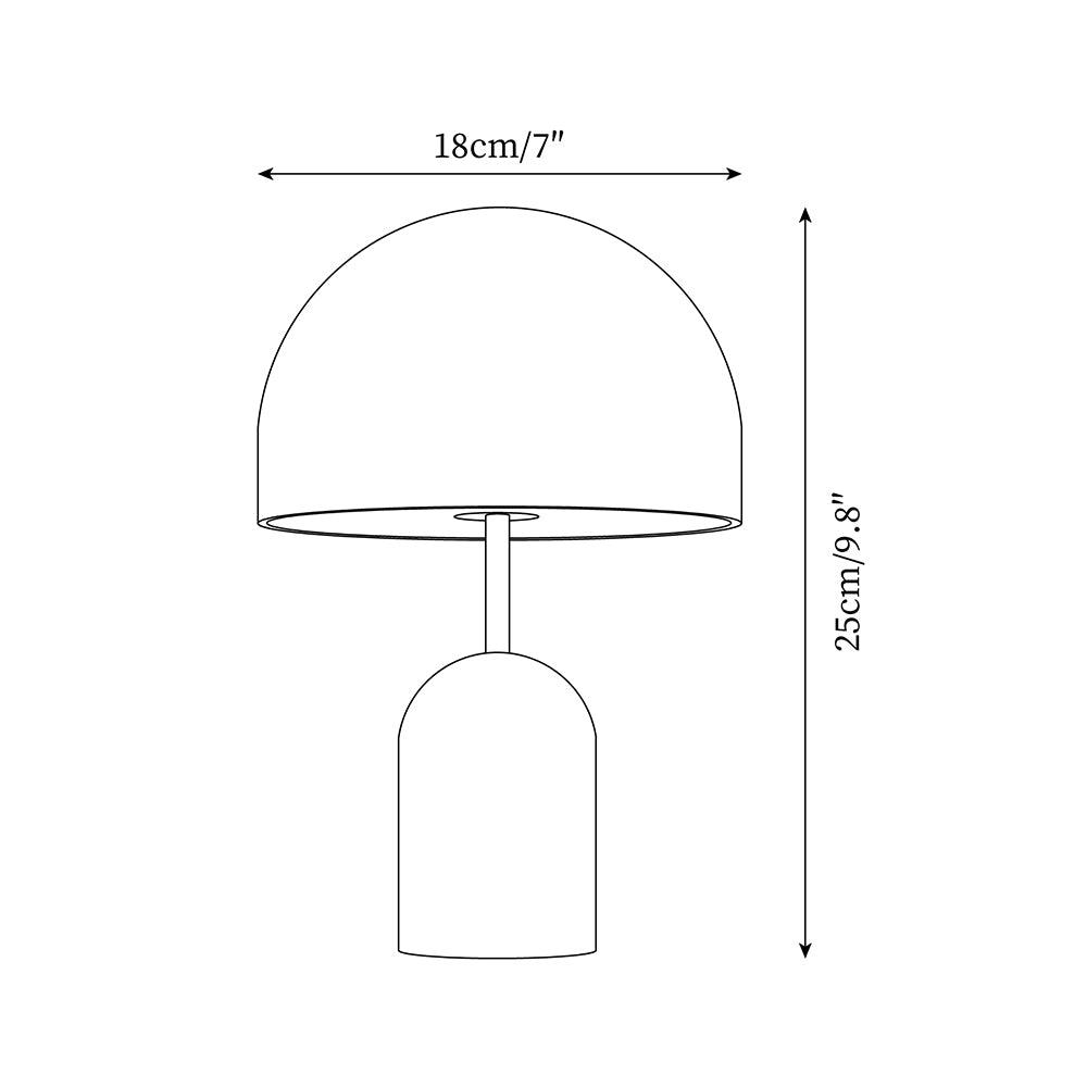 Brulee - Modern Portable Table Lamp with Integrated LED & USB Port, Gold