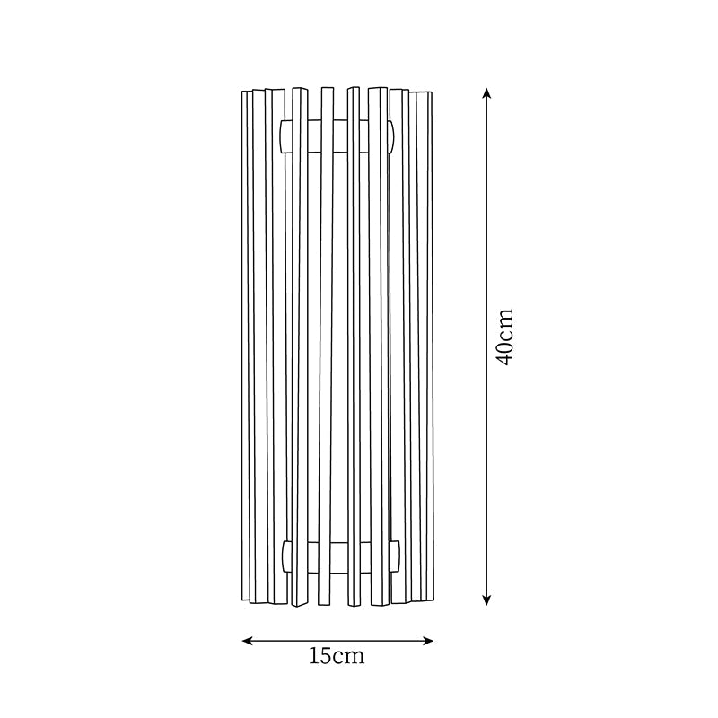 Elegant Walnut Wall Sconce - Integrated LED Wall Lamp for Cozy Ambiance