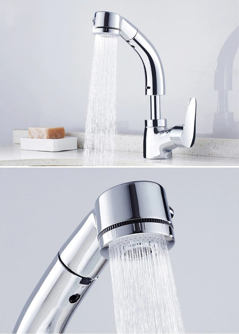 StreamLuxe | Adjustable Bathroom Tap – Pull-Out Design for Modern Flexibility