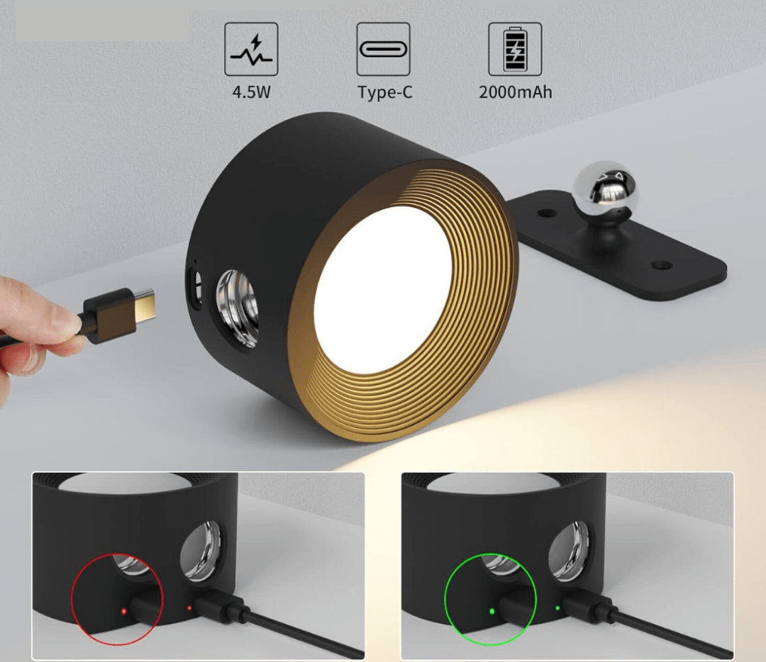 AuraFlex | Glow Wireless Wall Lamp – 360° Touch LED Lighting