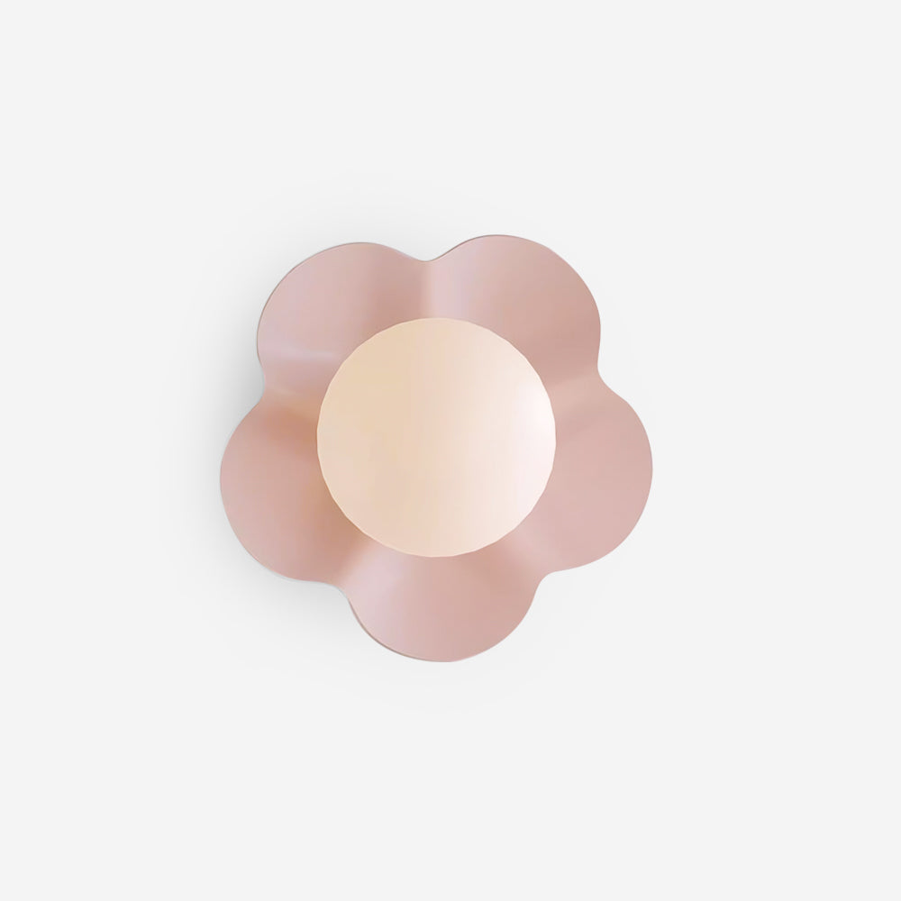 Floral Design Wall Lamp - Unique Resin & Glass Wall Sconce Lighting for Indoor Use