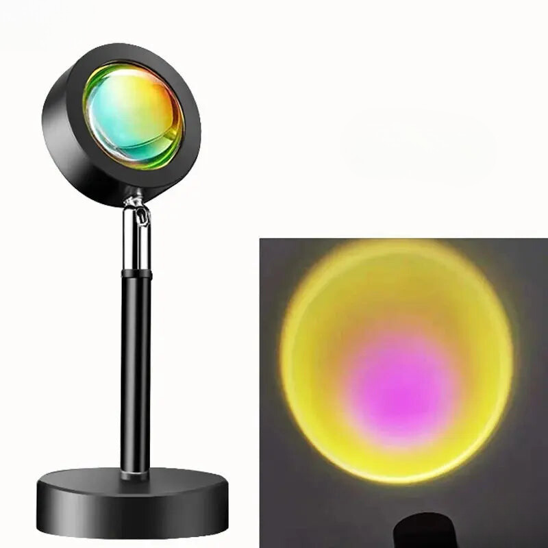 AuraBeam | LED Projection Lamp – Sunset Ambience with Remote Control