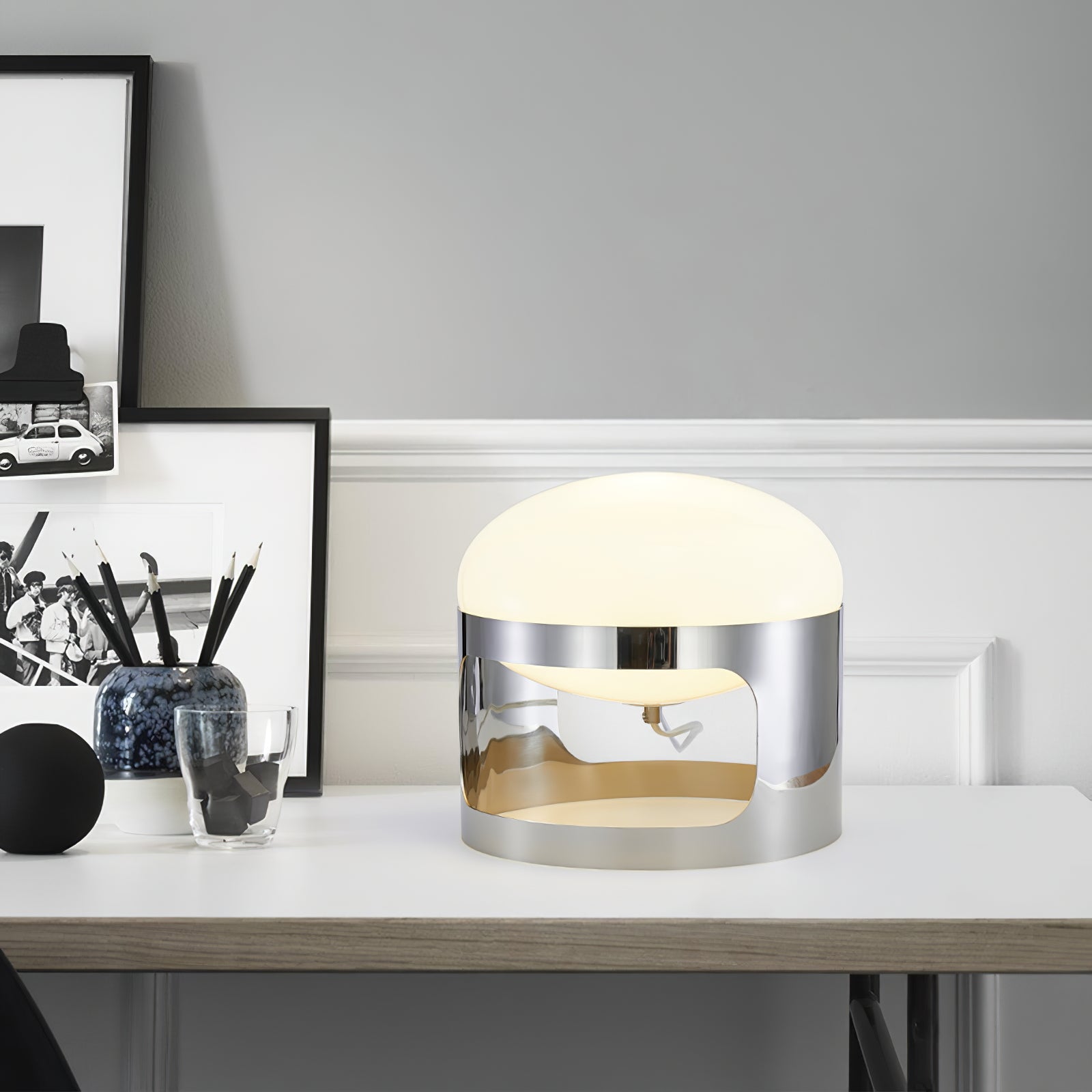 KD27 Chrome Table Lamp - Elegant Bedside or Desk Lamp for Modern Decor