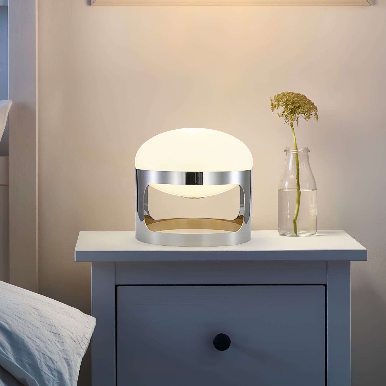 KD27 Chrome Table Lamp - Elegant Bedside or Desk Lamp for Modern Decor