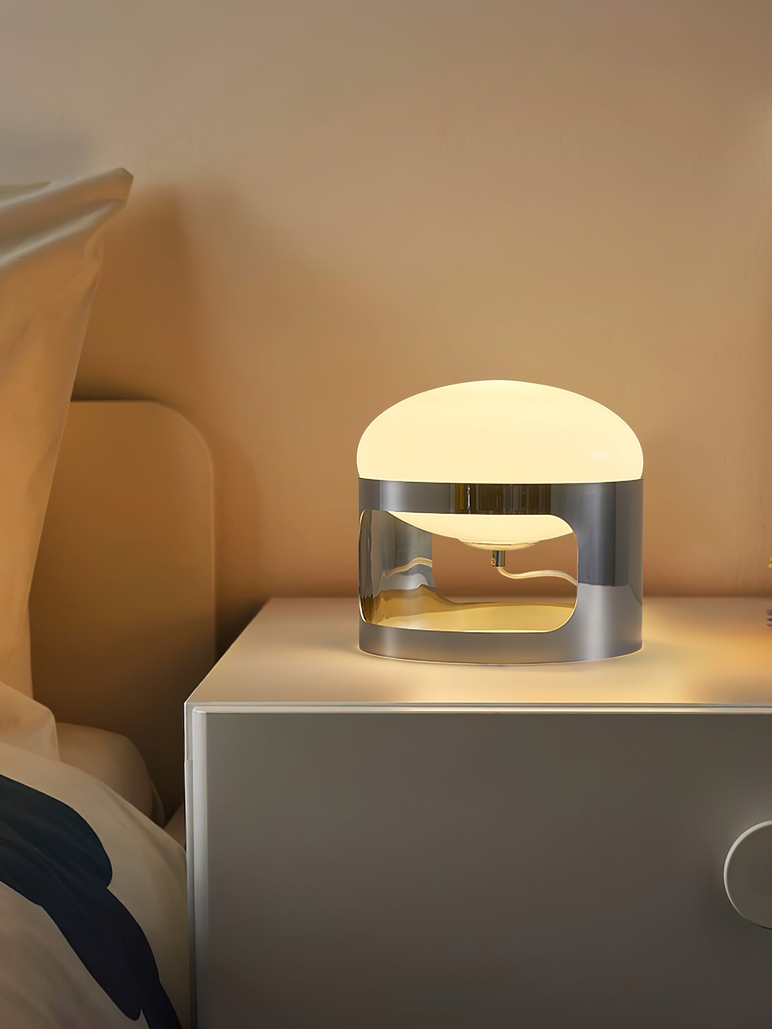 KD27 Chrome Table Lamp - Elegant Bedside or Desk Lamp for Modern Decor
