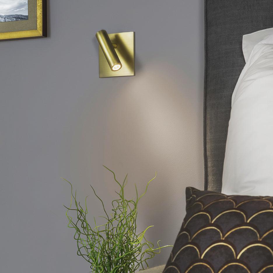 Modern Micro Square Switched Wall Sconce - Integrated LED Indoor Lighting