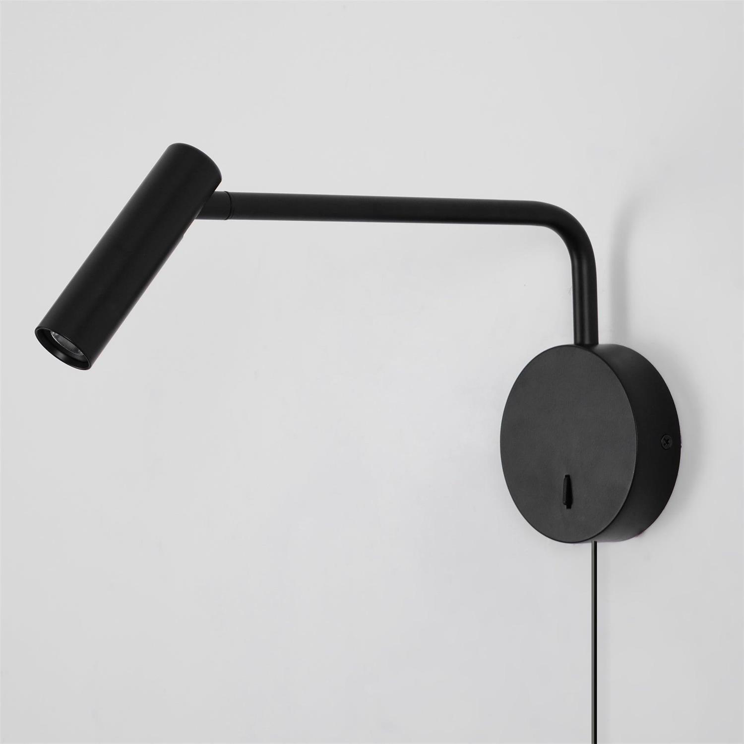 Modern Plug-In Wall Lamp - Adjustable LED Wall Sconce Lighting in Multiple Finishes