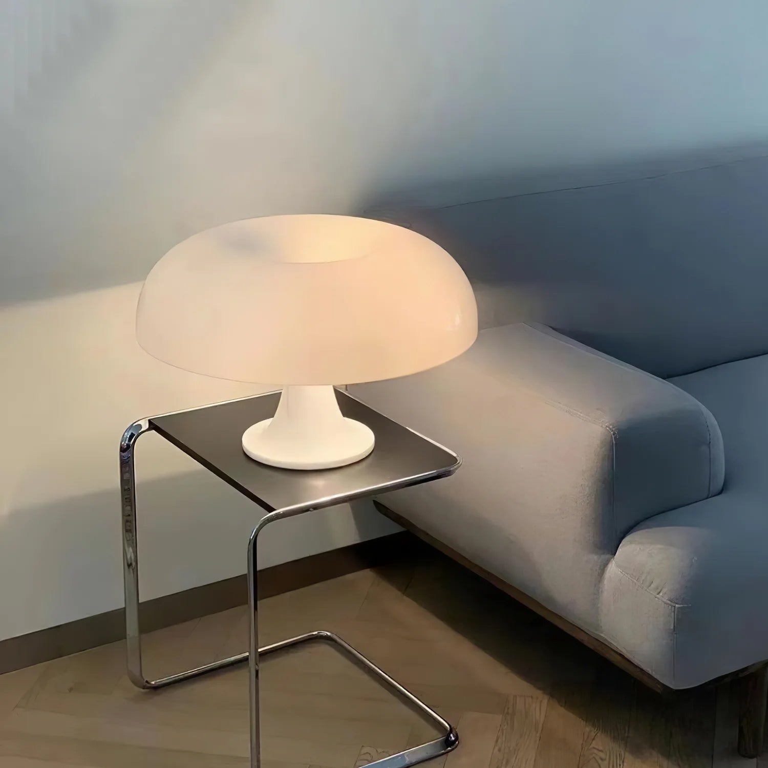 Nesso Modern Table Lamp - Iconic ABS Design in Orange and White for Living Room or Bedroom