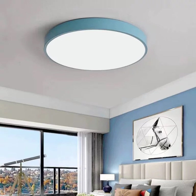 AuraRing | Round Ceiling Light – Soft Pastel LED Glow