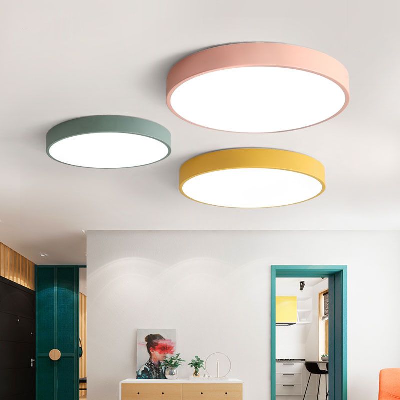 AuraRing | Round Ceiling Light – Soft Pastel LED Glow