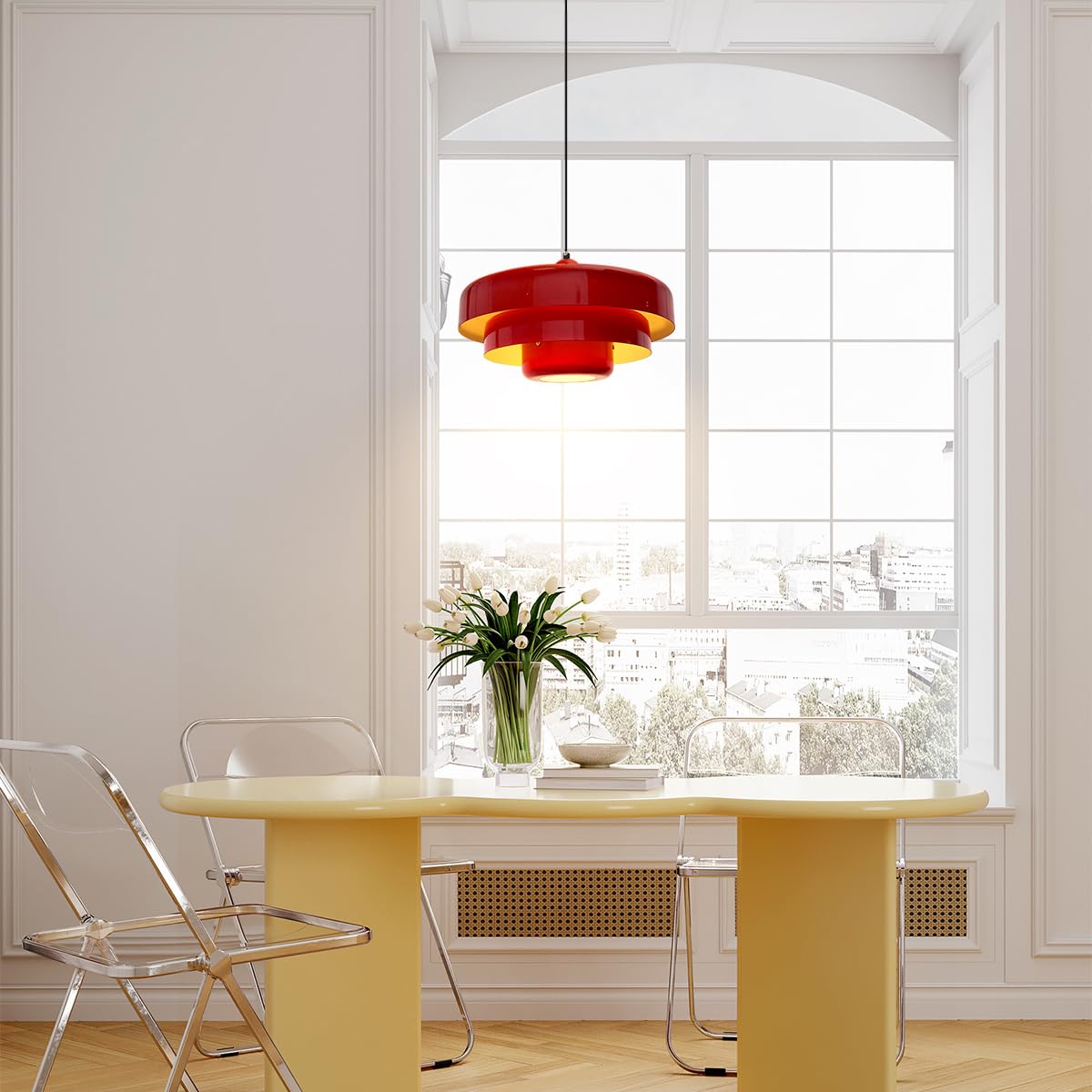 AuraPrism | Glass Ceiling Lamp – Nordic Warm Home Lighting