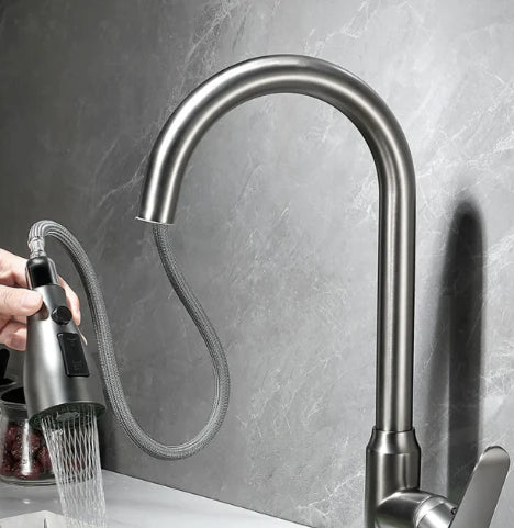 FlowEase | Kitchen Tap – Pull-Out Spray & Touch Sensor Convenience