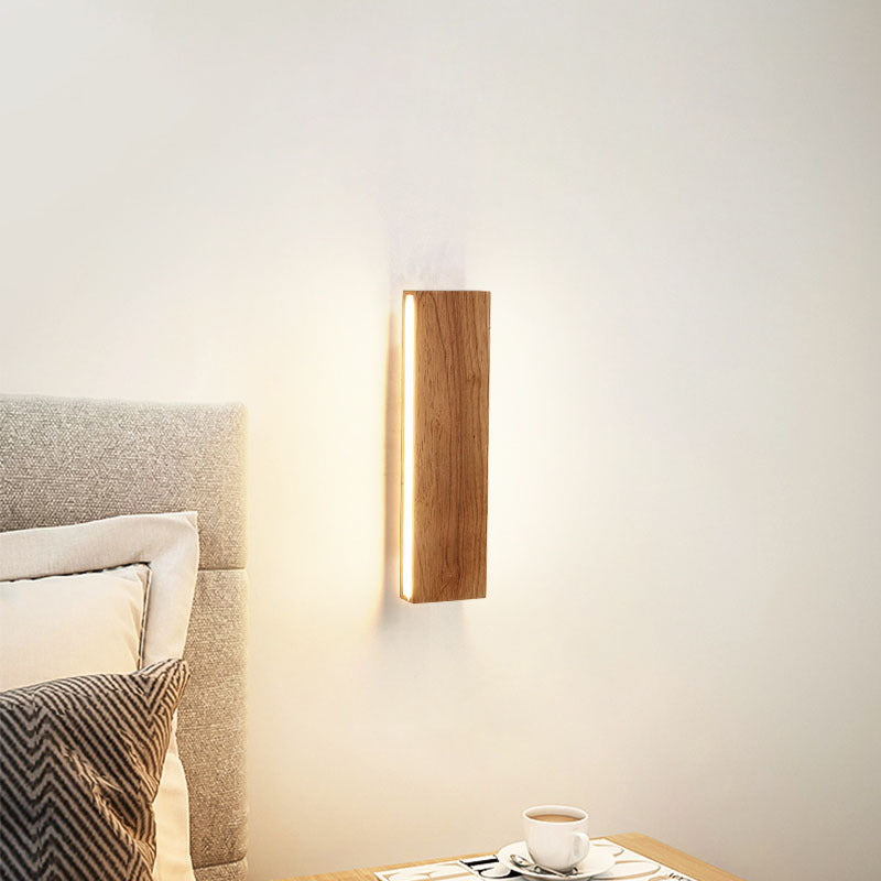 WoodAura | Wall Lamp – Natural Wood Design with Warm LED Glow
