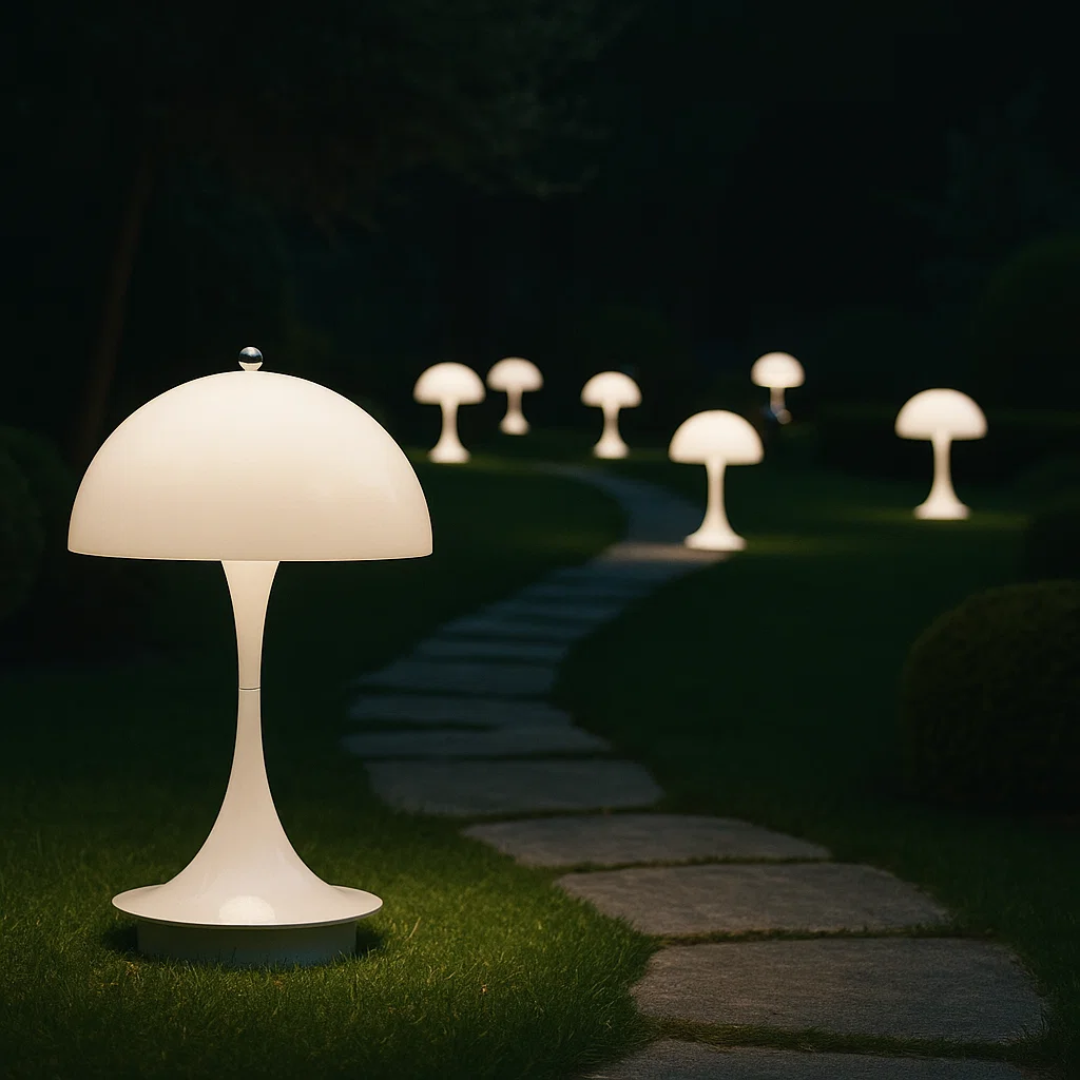 AuroLume | Cordless Mushroom Lamp – Warm LED Glow & Scandinavian Design