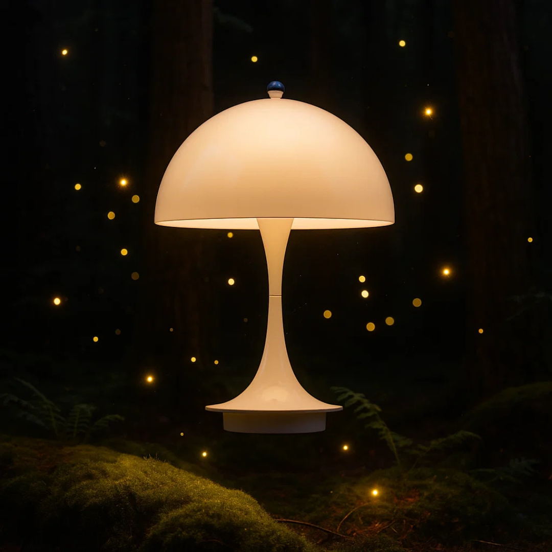 AuroLume | Cordless Mushroom Lamp – Warm LED Glow & Scandinavian Design