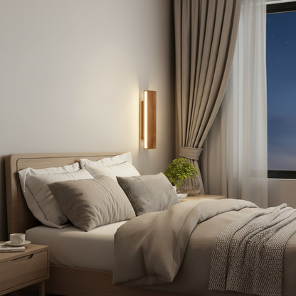 WoodAura | Wall Lamp – Natural Wood Design with Warm LED Glow