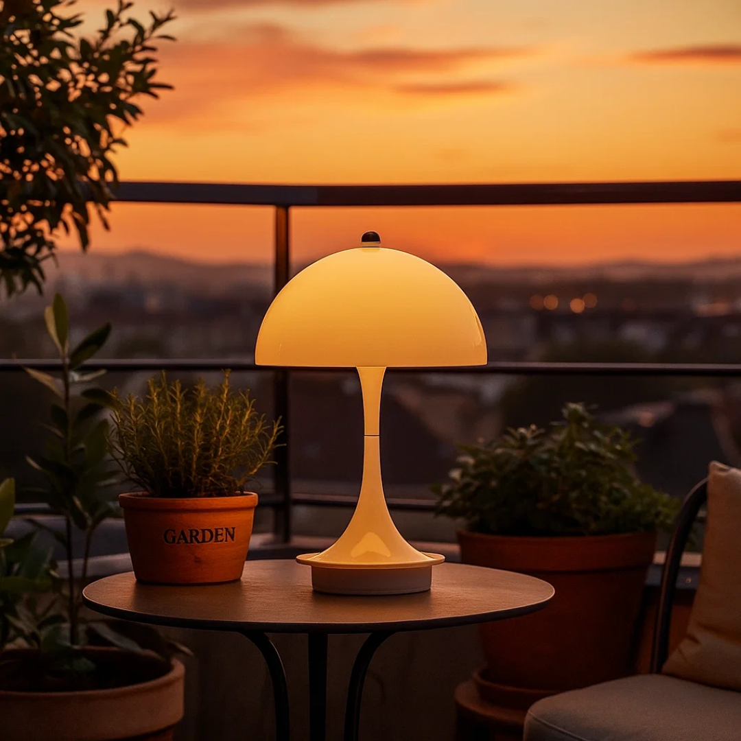 AuroLume | Cordless Mushroom Lamp – Warm LED Glow & Scandinavian Design