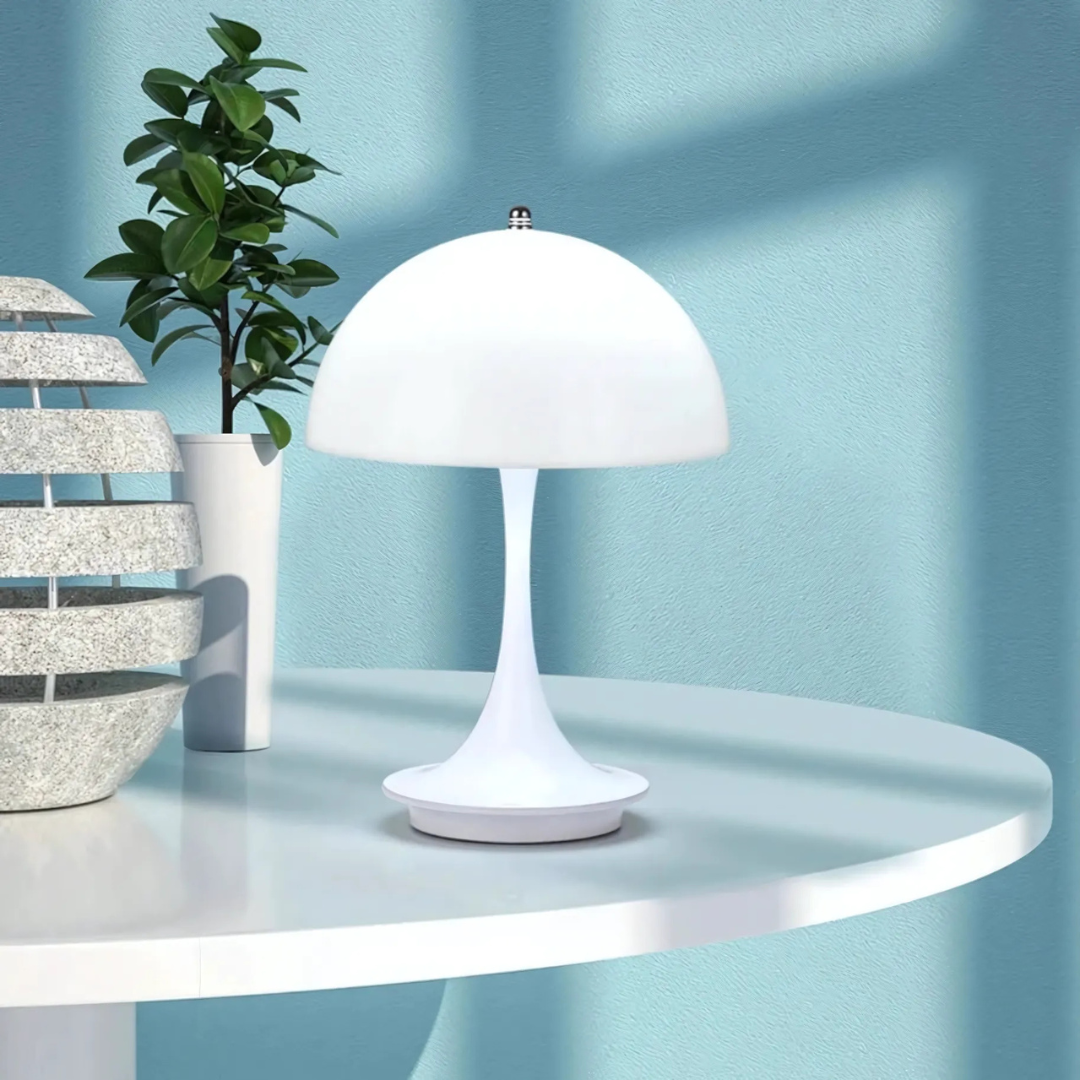 AuroLume | Cordless Mushroom Lamp – Warm LED Glow & Scandinavian Design