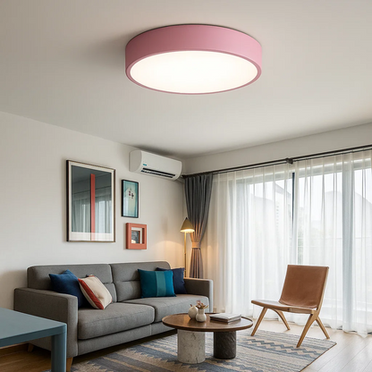 AuraRing | Round Ceiling Light – Soft Pastel LED Glow
