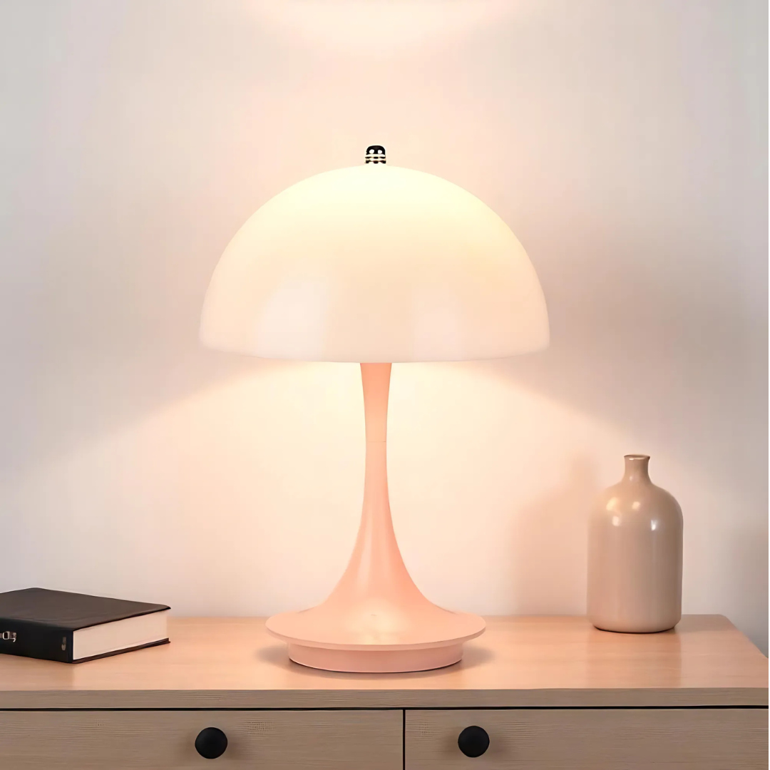 AuroLume | Cordless Mushroom Lamp – Warm LED Glow & Scandinavian Design