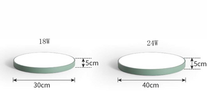 AuraRing | Round Ceiling Light – Soft Pastel LED Glow