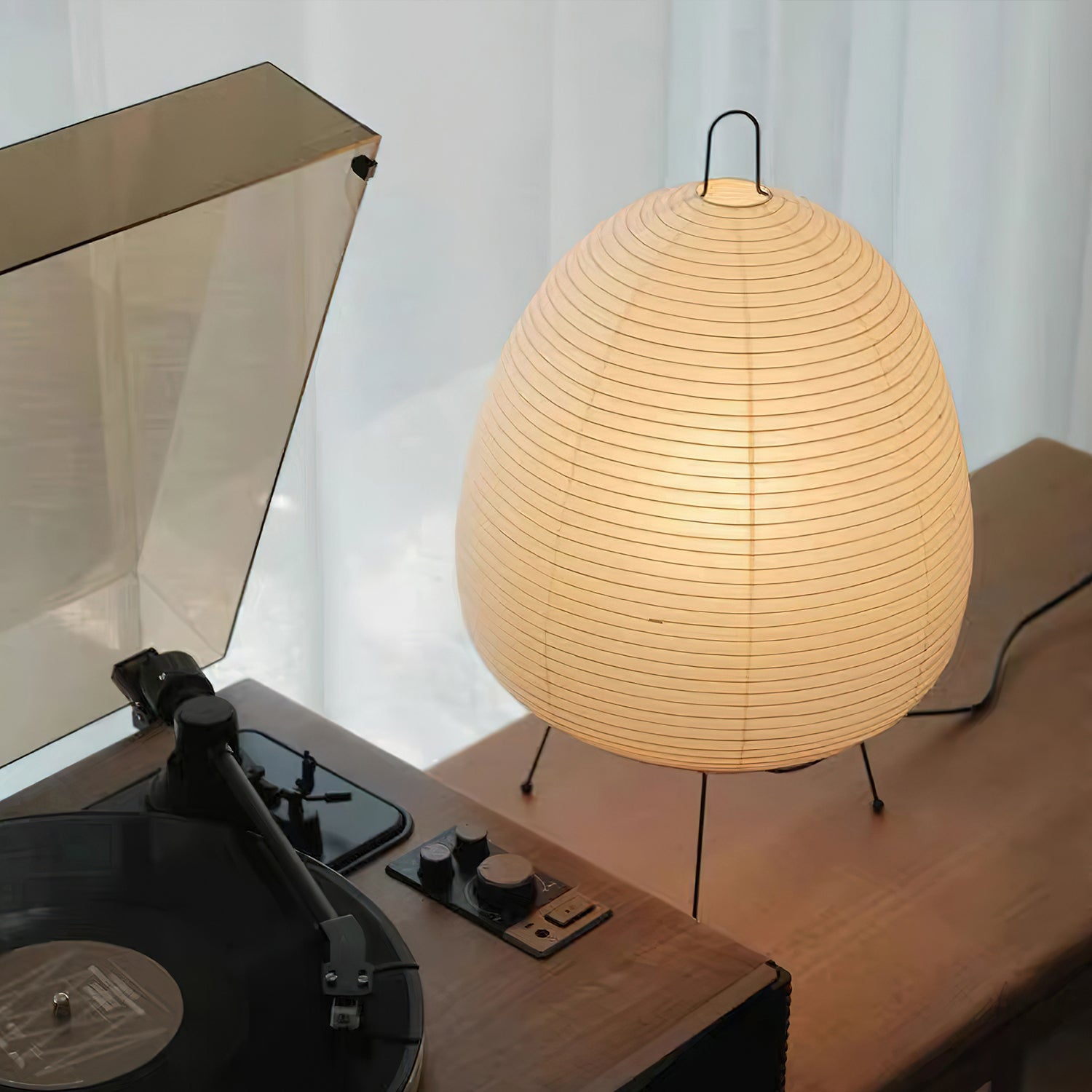 Akari - Elegant Table Lamp for Living Room & Bedroom | Mulberry Paper Design