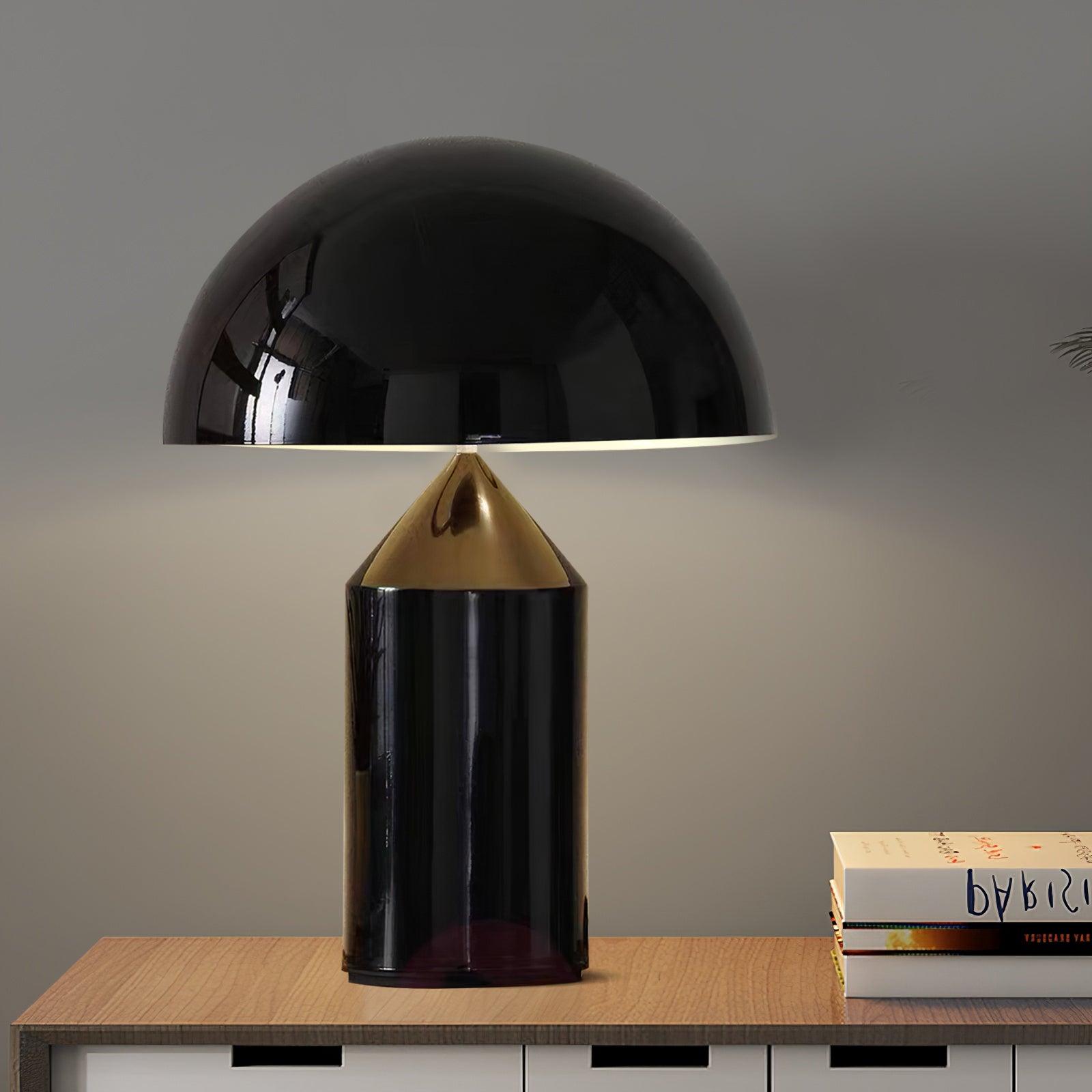 Atollo Table Lamp - Geometric Metal Design for Bedside & Desk Use, Multiple Colors