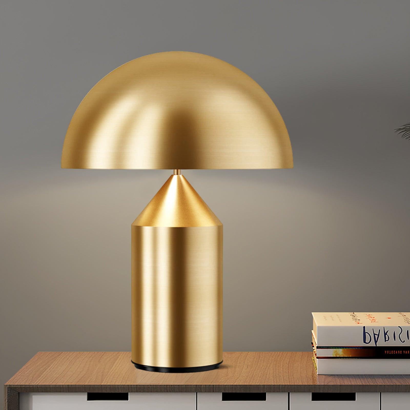 Atollo Table Lamp - Geometric Metal Design for Bedside & Desk Use, Multiple Colors