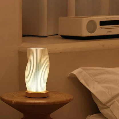 GlowCurve | Dimmable Table Lamp – USB-Powered Wave Design for Modern Spaces