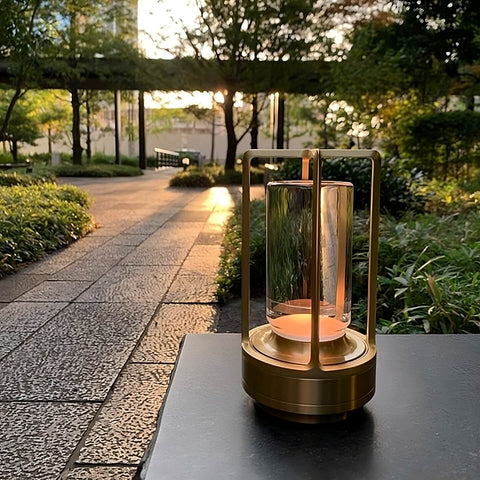 CrystalAura | Wireless Table Lamp – Warm Ambient Designer Glow