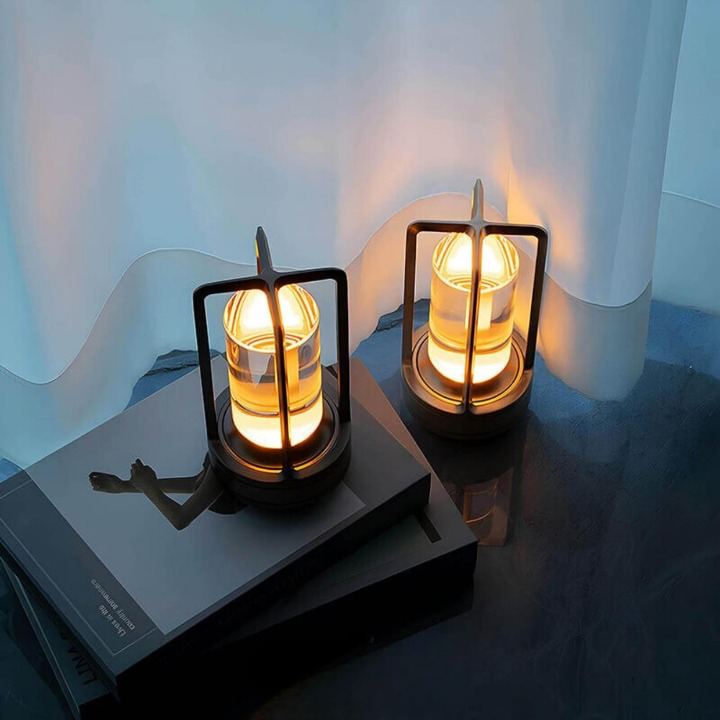 CrystalAura | Wireless Table Lamp – Warm Ambient Designer Glow