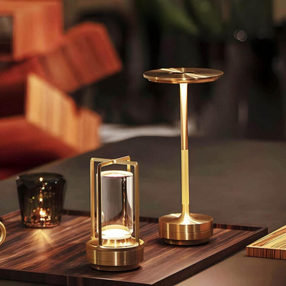 CrystalAura | Wireless Table Lamp – Warm Ambient Designer Glow
