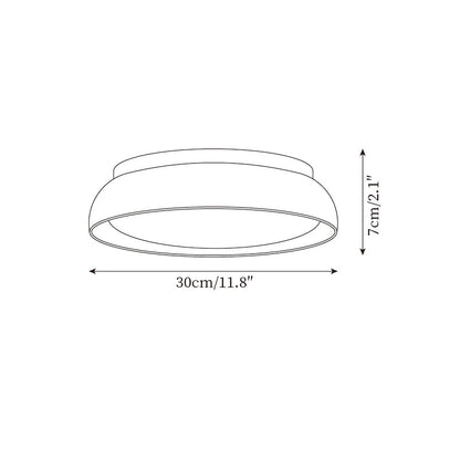 Elegant Flush Mount Ceiling Light - Natural Travertine Design with LED