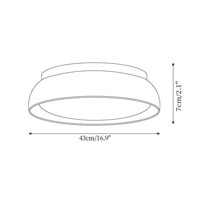 Elegant Flush Mount Ceiling Light - Natural Travertine Design with LED