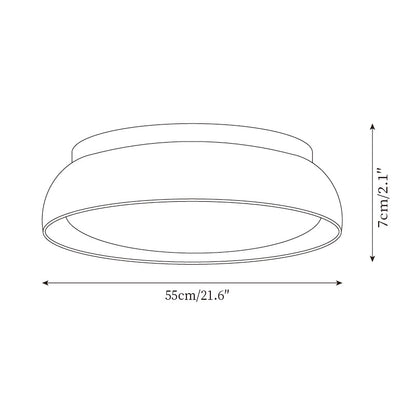 Elegant Flush Mount Ceiling Light - Natural Travertine Design with LED