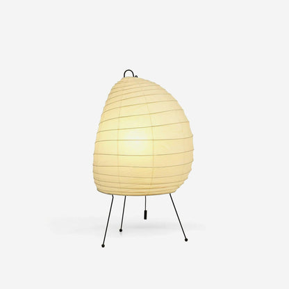 Elegant Washi Table Lamp - Unique Steel Wire Base for Ambient Bedroom & Desk Lighting
