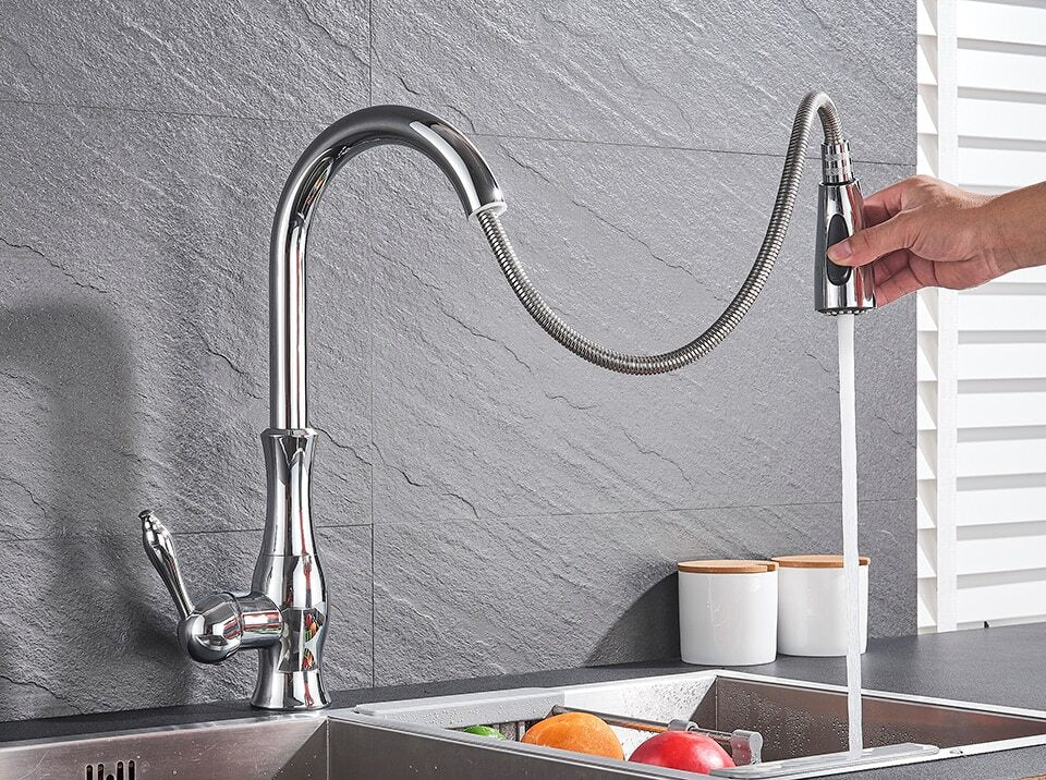 StreamFlex | Pull-Out Kitchen Tap – Modern Flexibility & Sleek Design